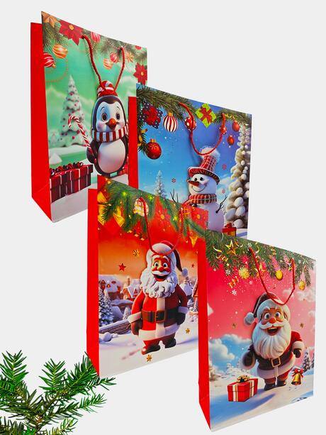 Torba prezentowa w świąteczne wzory