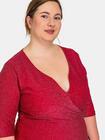 Brokatowa sukienka plus size