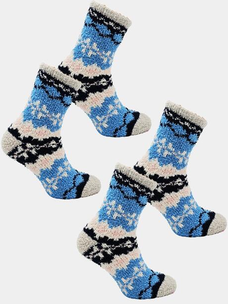 Zestaw puszyste skarpety boucle 2-pak 35-38
