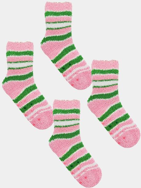 Skarpety boucle z ABS w paski 2-pak 27-30
