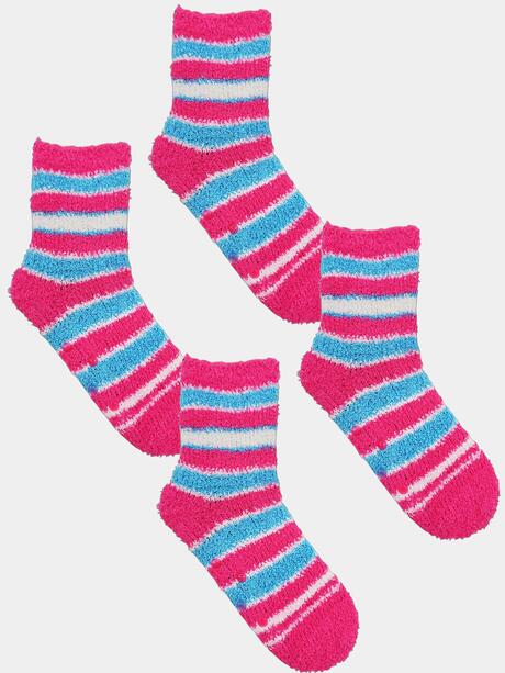 Skarpety boucle z ABS w paski 2-pak 27-30