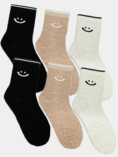 Skarpetki długie z uśmiechem 6-pak 35-38