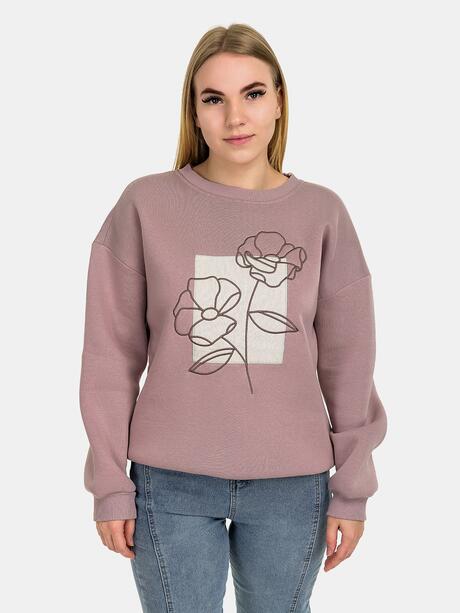 Bluza ocieplana w kwiaty