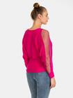 Sweter z cyrkoniami na rękawach