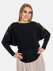 Sweter z ozdobnymi ramionami