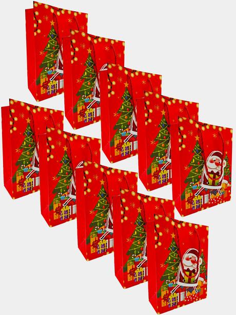Torba prezentowa z mikołajem 10-pak