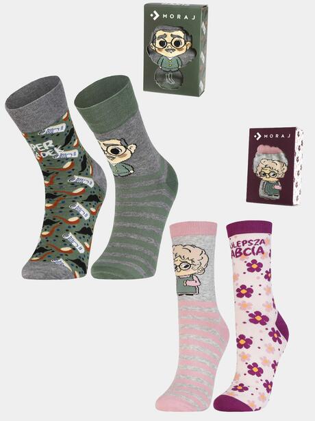 Zestaw skarpetek Dzień Babci (35-38) i Dziadka (43-45)