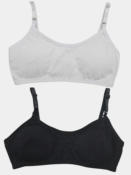 Biustonosz młodzieżowy gładki 2-pak L/164