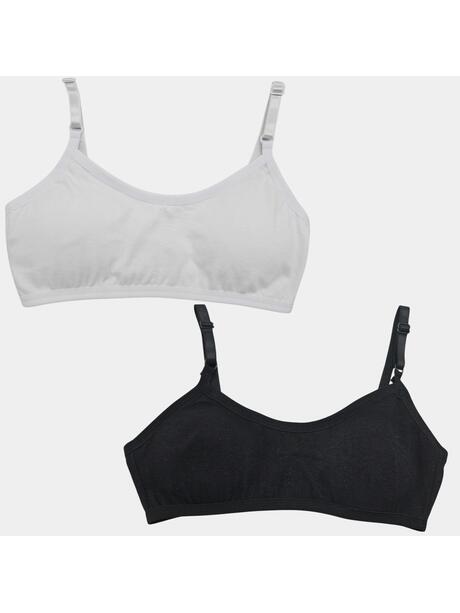 Biustonosz młodzieżowy gładki 2-pak L/164