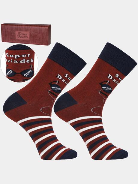 Skarpetki dla Dziadka w ozdobnym pudełku 43-45