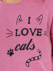T-shirt dziewczęcy I LOVE CATS
