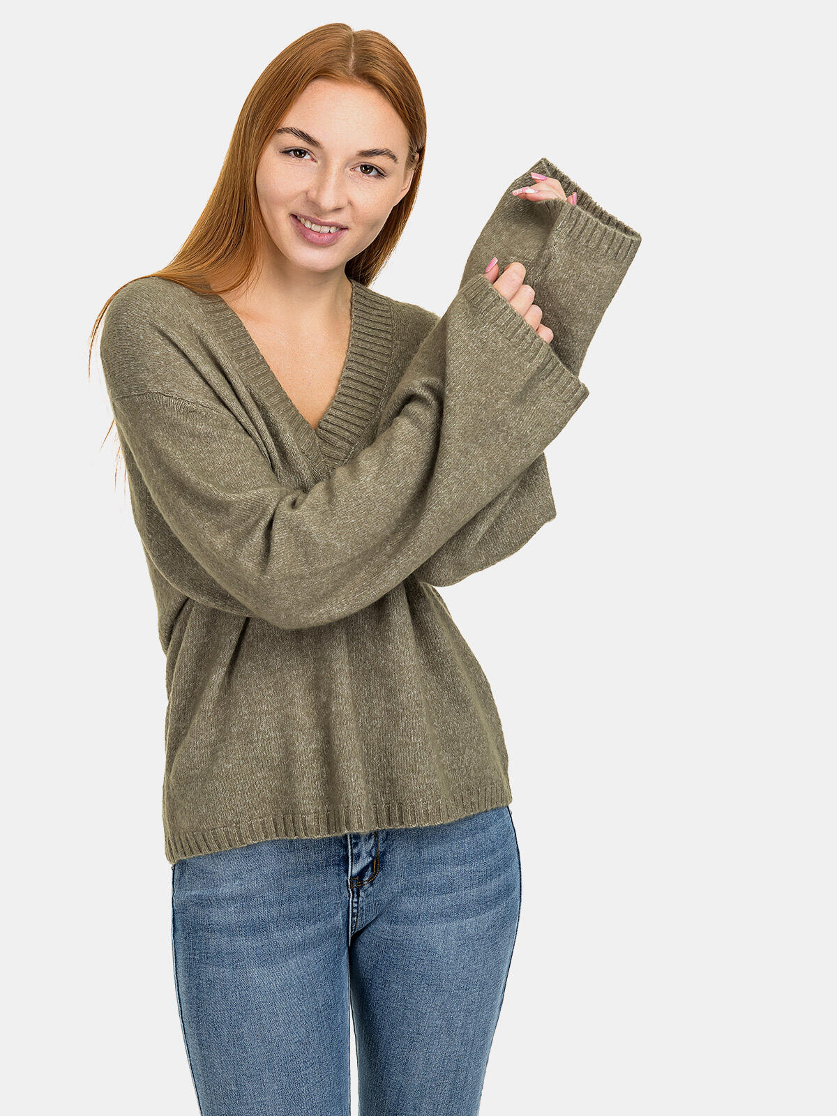 Sweter z szerokimi rękawami