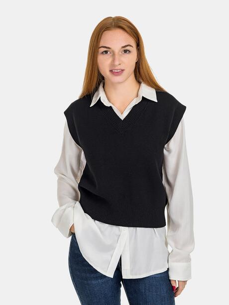 Klasyczny sweter kamizelka