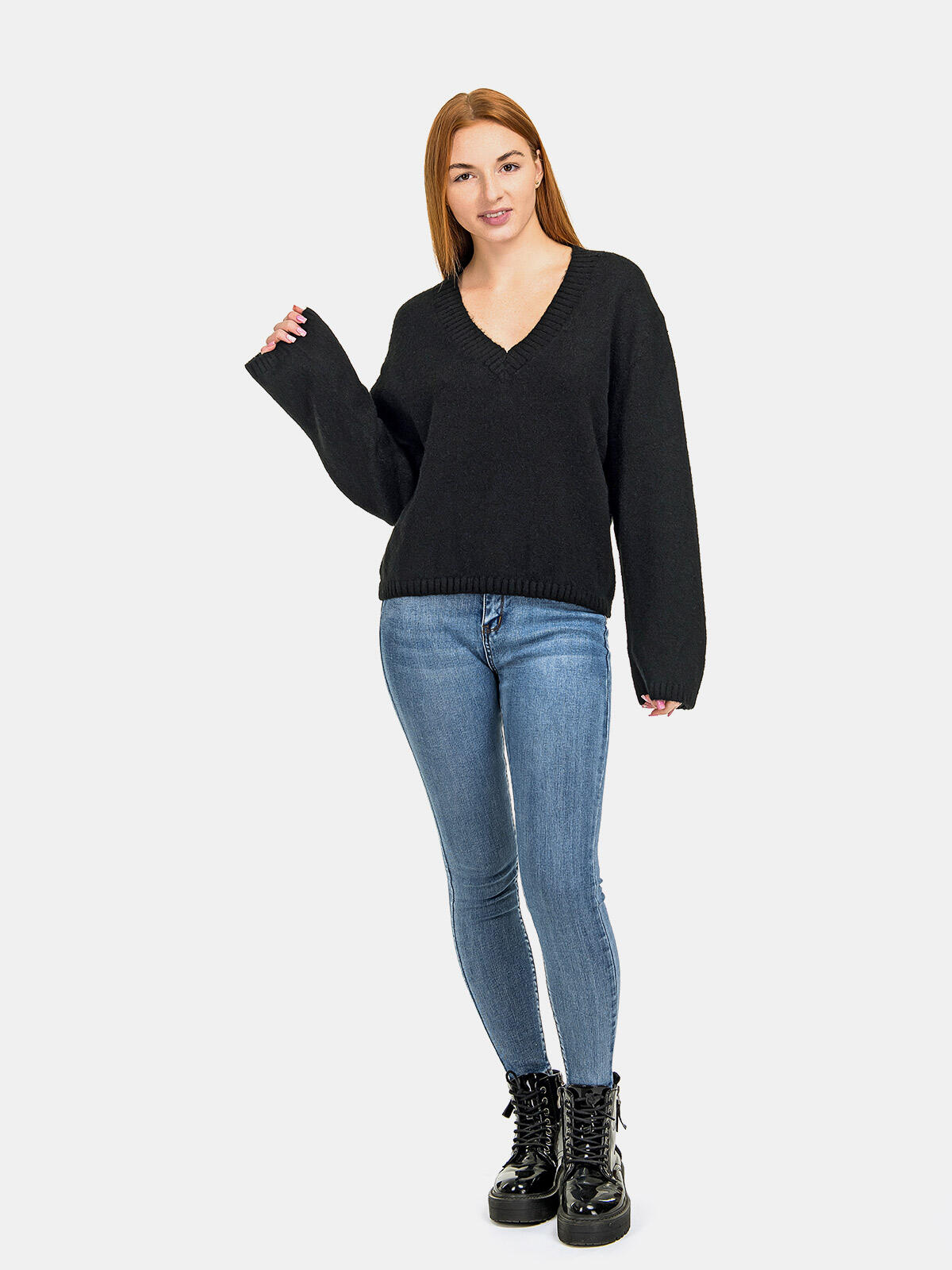 Sweter z szerokimi rękawami