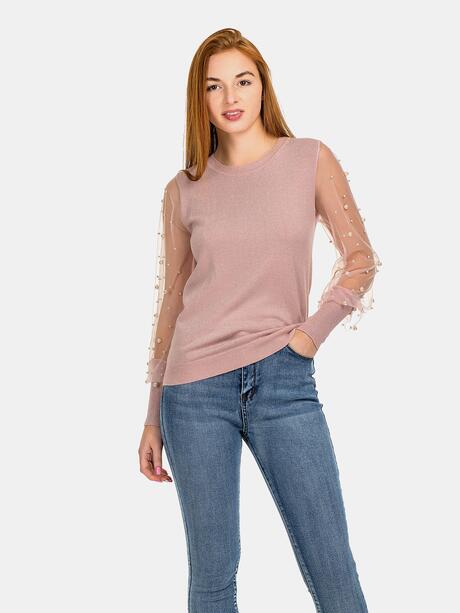 Bluzka z ozdobnymi rękawami