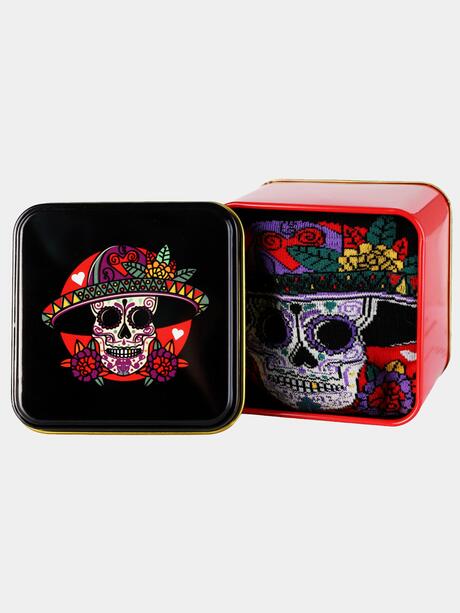 Skarpety w puszce z motywem czaszki 38-43