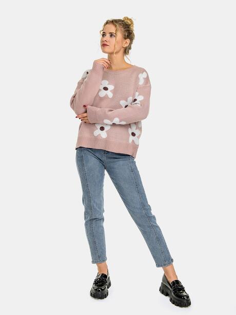 Sweter w kwiaty