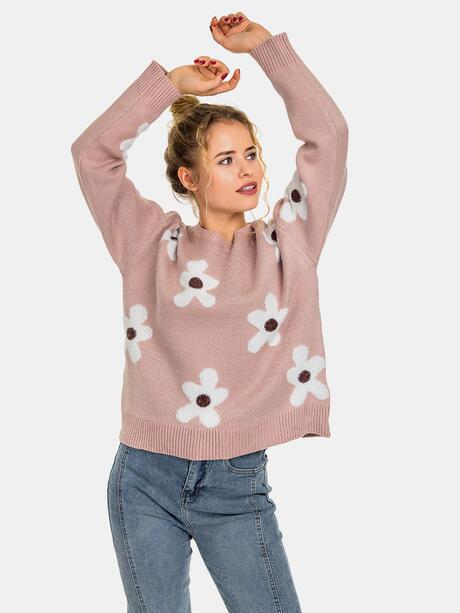 Sweter w kwiaty