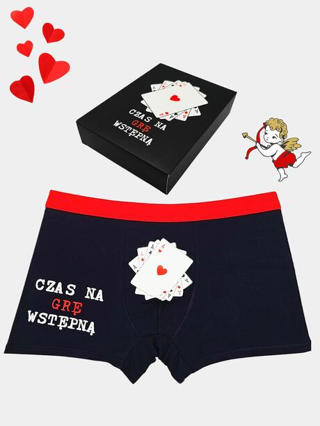 Śmieszne bokserki walentynkowe 2-pak M