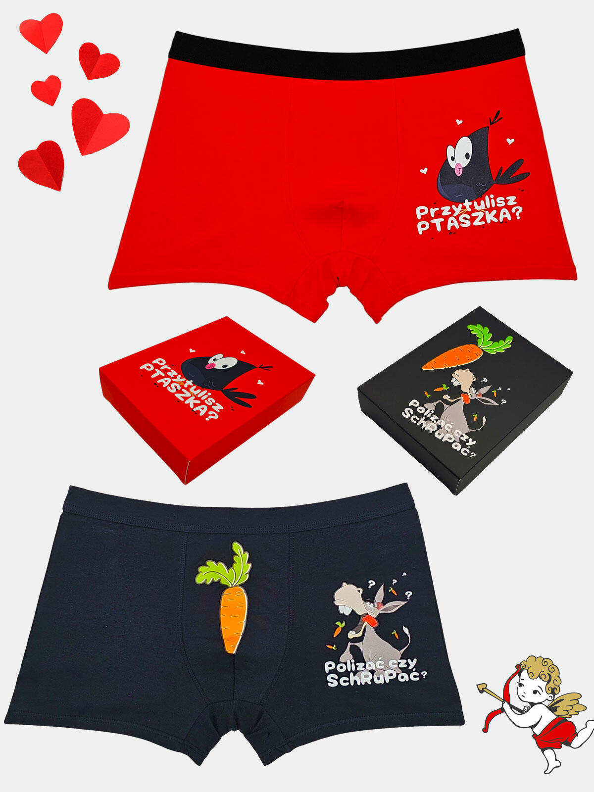 Bokserki walentynkowe 2-pak L