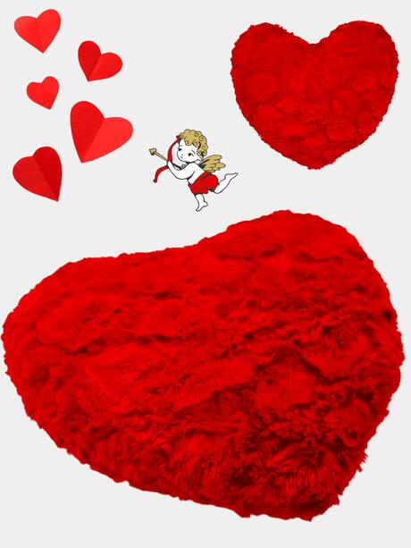 Pluszowa poduszka serce 32cm x 36cm