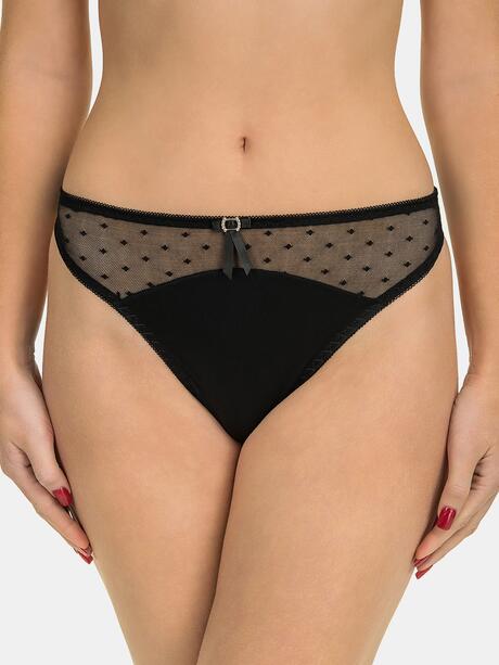 Stringi z siateczką w groszki