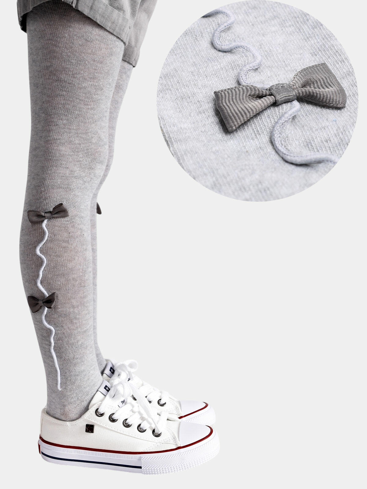 Rajstopy z kokardkami