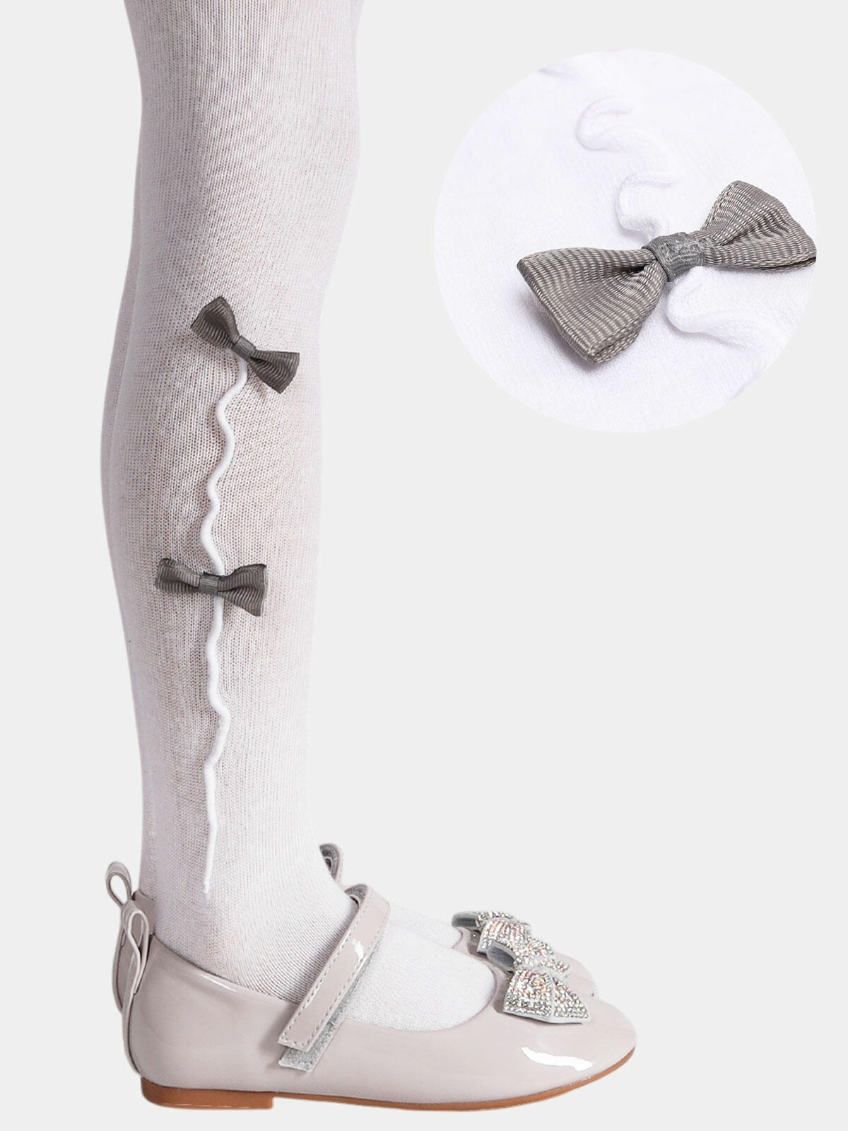 Rajstopy z kokardkami