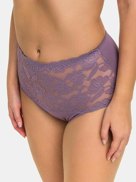 Majtki z wysokim stanem i koronką 3-pak XL