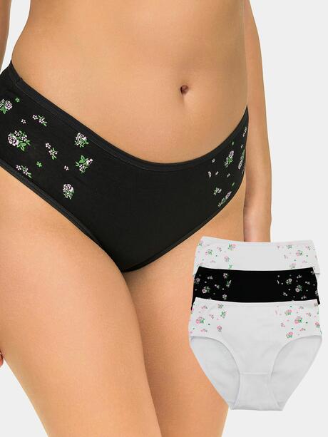 Majtki w kwiaty 3-pak