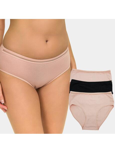 Majtki damskie bawełniane 3-pak