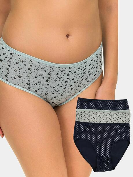 Majtki bawełniane w kwiatki 3-pak