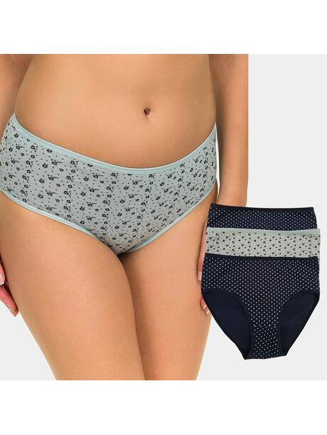 Majtki bawełniane w kwiatki 3-pak