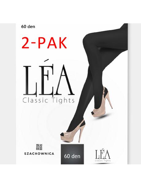 Rajstopy LEA 60 den 4/XL NERO 2-PAK