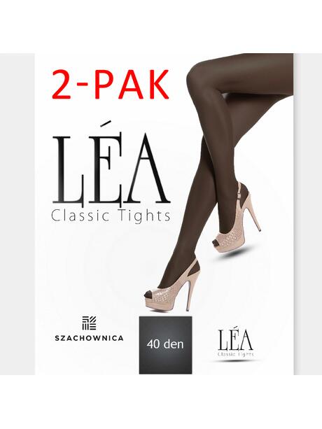 Rajstopy LEA 40 den 2/M NERO 2-pak