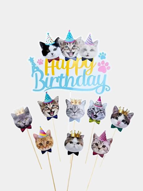 Topper urodzinowy koty