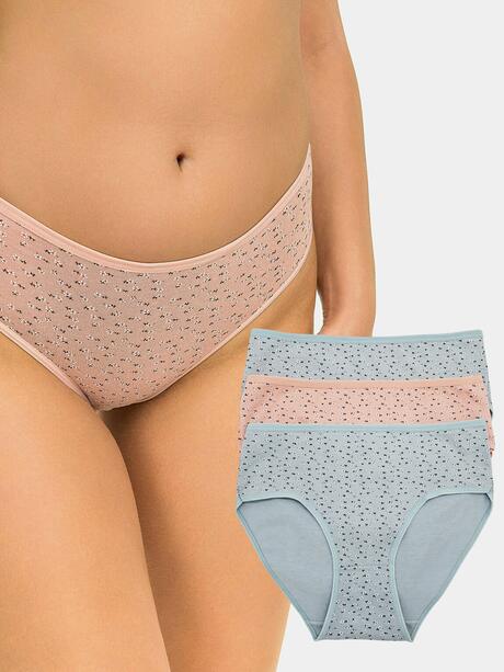 Majtki w kwiatki 3-pak