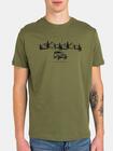 T-shirt zielony z printem