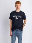 T-shirt granatowy z printem