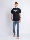 T-shirt granatowy z printem