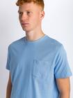 T-shirt błękitny z kieszonką