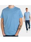 T-shirt błękitny z kieszonką