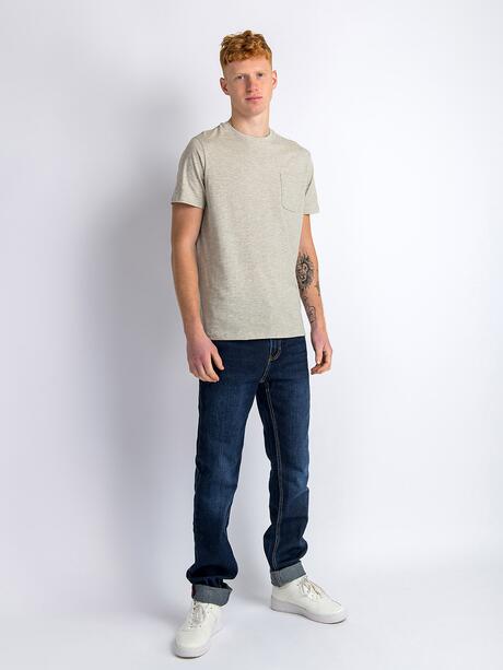 T-shirt szary z kieszonką