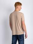 T-shirt beżowy z kieszonką