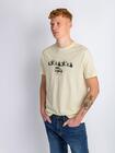 T-shirt kremowy z printem