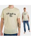 T-shirt kremowy z printem