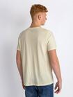 T-shirt bawełniany kremowy