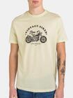 T-shirt bawełniany kremowy