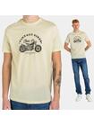 T-shirt bawełniany kremowy