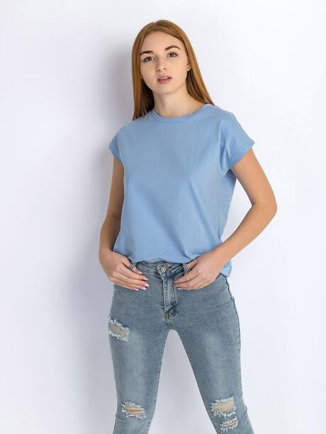 T-shirt z bawełny czesanej